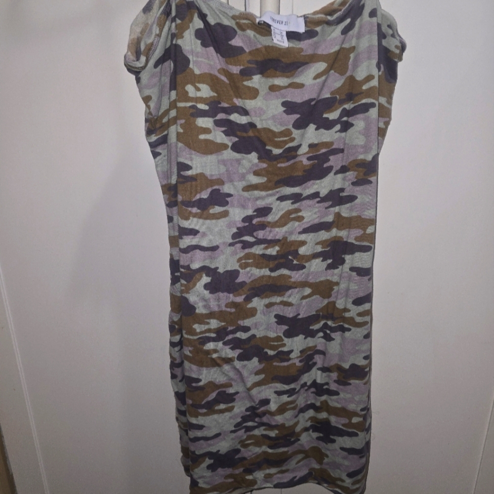 Forever 21 light camo tank dress 3X